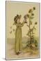 Girl with Sunflowers-M Ellen Edwards-Mounted Art Print