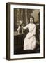 Girl with Terrier-null-Framed Photographic Print