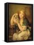 Girl with the Doves-John Constable-Framed Stretched Canvas
