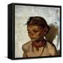 Girl with the Red Necklace-null-Framed Stretched Canvas