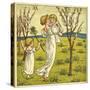 Girl with Toddler and Baby-Kate Greenaway-Stretched Canvas