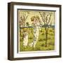 Girl with Toddler and Baby-Kate Greenaway-Framed Art Print