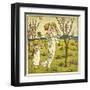 Girl with Toddler and Baby-Kate Greenaway-Framed Art Print