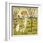 Girl with Toddler and Baby-Kate Greenaway-Framed Art Print