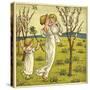 Girl with Toddler and Baby-Kate Greenaway-Stretched Canvas