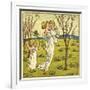 Girl with Toddler and Baby-Kate Greenaway-Framed Art Print