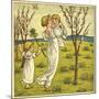 Girl with Toddler and Baby-Kate Greenaway-Mounted Art Print