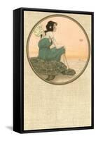 Girl with Tortoise, Art Nouveau-null-Framed Stretched Canvas