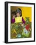 Girl with Toy Farm-Jesus Blasco-Framed Giclee Print