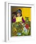 Girl with Toy Farm-Jesus Blasco-Framed Giclee Print