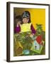 Girl with Toy Farm-Jesus Blasco-Framed Giclee Print