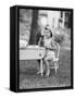 Girl with Toy Telephone-Philip Gendreau-Framed Stretched Canvas