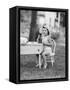 Girl with Toy Telephone-Philip Gendreau-Framed Stretched Canvas