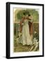 Girl with Two Dogs-EK Johnson-Framed Art Print