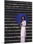 Girl With Umbrella on Stone Steps of Tomb of Khai Dinh, Vietnam-Keren Su-Mounted Photographic Print