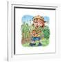 Girl with Vegetables - Turtle-null-Framed Giclee Print