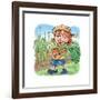 Girl with Vegetables - Turtle-null-Framed Giclee Print