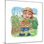 Girl with Vegetables - Turtle-null-Mounted Giclee Print