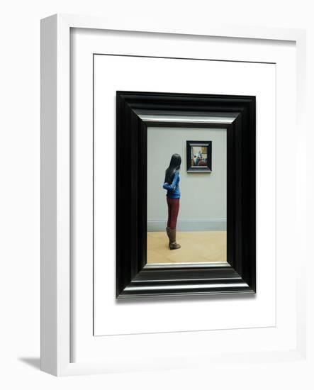 Girl with Vermeer, 2014-Max Ferguson-Framed Giclee Print