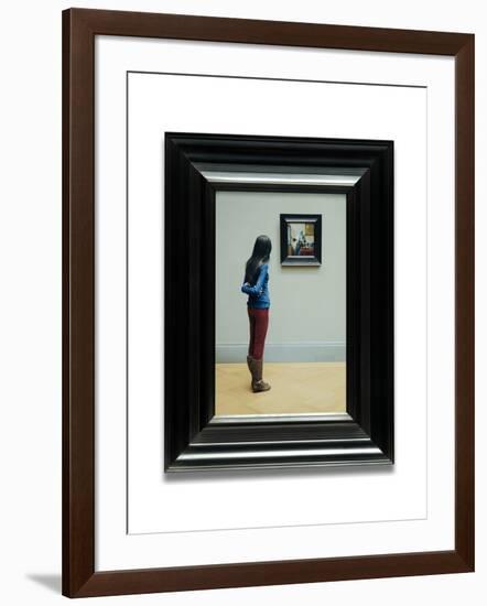 Girl with Vermeer, 2014-Max Ferguson-Framed Giclee Print