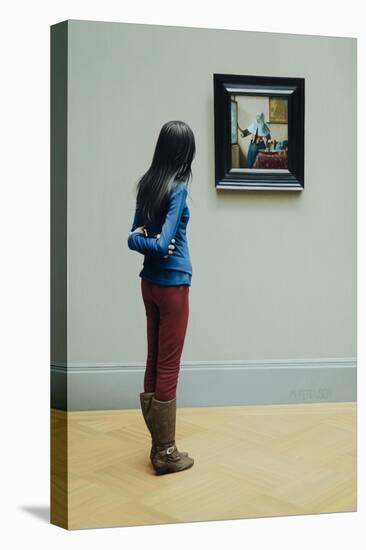 Girl with Vermeer, 2014-Max Ferguson-Stretched Canvas