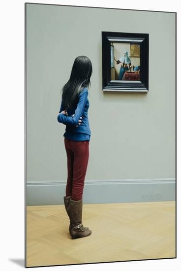 Girl with Vermeer, 2014-Max Ferguson-Mounted Giclee Print