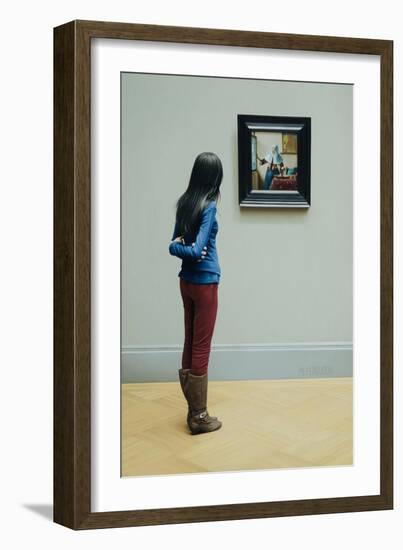 Girl with Vermeer, 2014-Max Ferguson-Framed Giclee Print