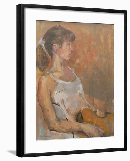 Girl with Violin, 2007-Pat Maclaurin-Framed Giclee Print