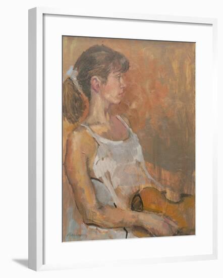 Girl with Violin, 2007-Pat Maclaurin-Framed Giclee Print