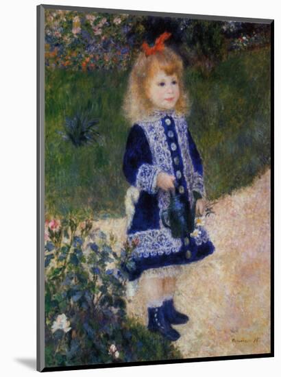 Girl with Watering Can-Pierre-Auguste Renoir-Mounted Art Print