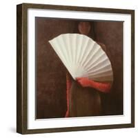 Girl with White Fan-Lincoln Seligman-Framed Giclee Print