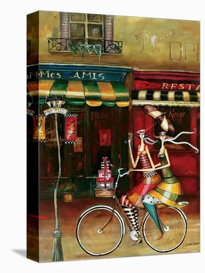 Girlfriends in Paris-Jennifer Garant-Stretched Canvas