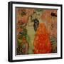 Girlfriends. Oil on canvas (1916-1917) 99 x 99 cm Destroyed by fire in 1945.-Gustav Klimt-Framed Giclee Print