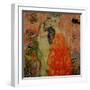 Girlfriends. Oil on canvas (1916-1917) 99 x 99 cm Destroyed by fire in 1945.-Gustav Klimt-Framed Giclee Print