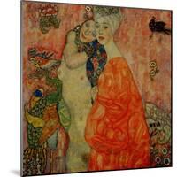 Girlfriends. Oil on canvas (1916-1917) 99 x 99 cm Destroyed by fire in 1945.-Gustav Klimt-Mounted Giclee Print