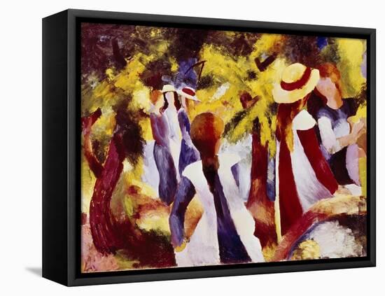 Girls Among Trees-Auguste Macke-Framed Stretched Canvas