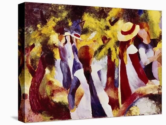 Girls Among Trees-Auguste Macke-Stretched Canvas