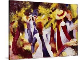 Girls Among Trees-Auguste Macke-Stretched Canvas