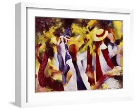 Girls Among Trees-Auguste Macke-Framed Giclee Print