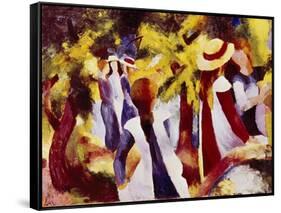 Girls Among Trees-Auguste Macke-Framed Stretched Canvas