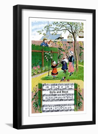 Girls and Boys, c.1885-Walter Crane-Framed Art Print