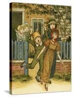 Girls and boys come-Kate Greenaway-Stretched Canvas