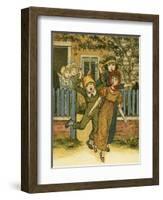 Girls and boys come-Kate Greenaway-Framed Giclee Print