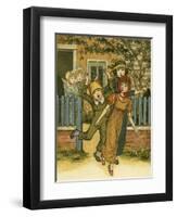 Girls and boys come-Kate Greenaway-Framed Giclee Print