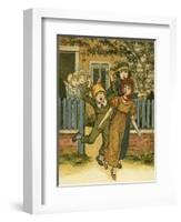 Girls and boys come-Kate Greenaway-Framed Giclee Print