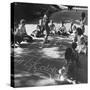 Girls and Boys Playing Hopscotch-Ralph Morse-Stretched Canvas