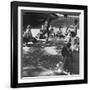 Girls and Boys Playing Hopscotch-Ralph Morse-Framed Photographic Print