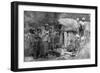 Girls and British Soldiers, Chakrata Hills, India, 1917-null-Framed Giclee Print