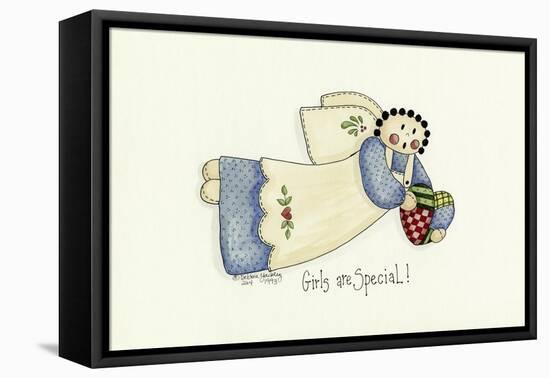 Girls are Special Angel-Debbie McMaster-Framed Stretched Canvas