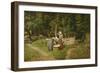 Girls at a Well-Viggo Pedersen-Framed Giclee Print